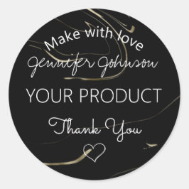 donkermarmering ronde sticker