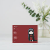 Donkermeisje - Chubby Visitekaartje (Staand voorkant)