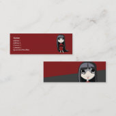 Donkermeisje - Skinny Mini Visitekaartje (Voorkant / Achterkant)