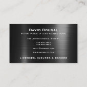 donkermetaal voor kunstwerken met logo visitekaartje (Achterkant)