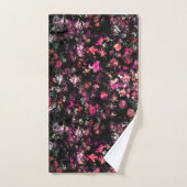 Donkermodern Abstract Roze Bourgogne Bloemen Bad Handdoek (Handdoek)