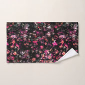Donkermodern Abstract Roze Bourgogne Bloemen Bad Handdoek (Handdoek)