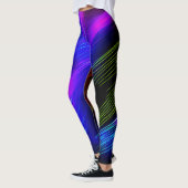Donkermooie kleuren neon gloed lines leggings (Links)