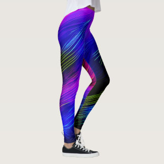 Donkermooie kleuren neon gloed lines leggings