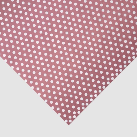 Donkermosterd Roos en witte pooldots Tissuepapier (Detail)