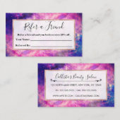 Donkernachtgradiënt galaxy glanzend Zodiac Starry  Aanbevelingskaartje (Voorkant / Achterkant)