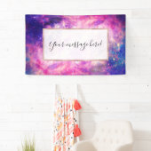 Donkernachtgradiënt galaxy glanzend Zodiac Starry Spandoek (Insitu)