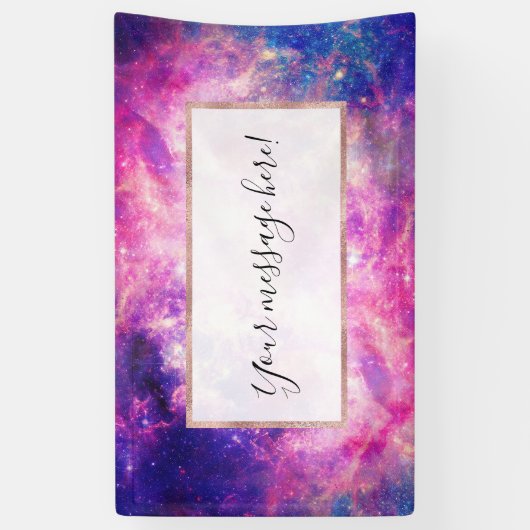 Donkernachtgradiënt galaxy glanzend Zodiac Starry Spandoek (Verticaal)