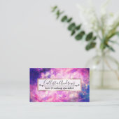 Donkernachtgradiënt galaxy glanzend Zodiac Starry  Visitekaartje (Staand voorkant)