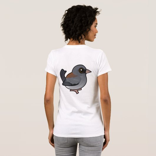 Donkerogige Junco (grijskop) T-shirt (Achterkant volledig)