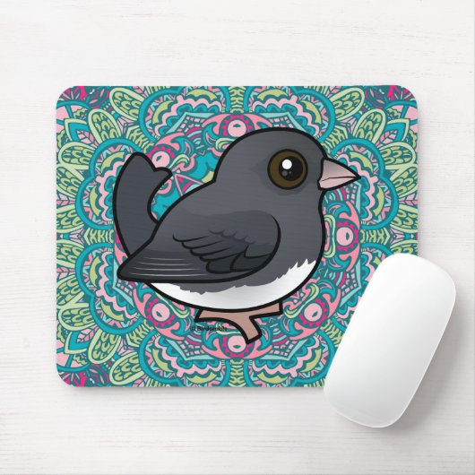 Donkerogige Junco (leisteenkleurig) Muismat (Met muis)