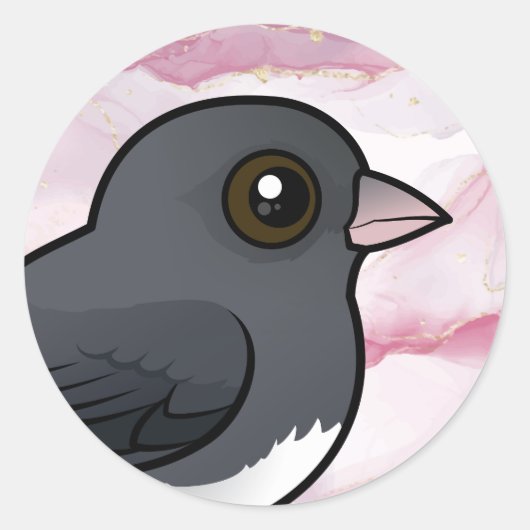 Donkerogige Junco (leisteenkleurig) Ronde Sticker (Voorkant)