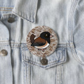 Donkerogige Junco (Oregon) Ronde Button 7,6 Cm (In situ)
