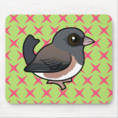 Donkerogige Junco (roze) Muismat (Voorkant)