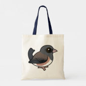 Donkerogige Junco (roze) Tote Bag (Achterkant)