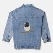 Donkerogige Junco Vogelkunst Denim Jacket (Achterkant)