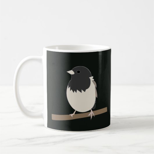 Donkerogige Junco Vogelkunst Koffiemok (Links)