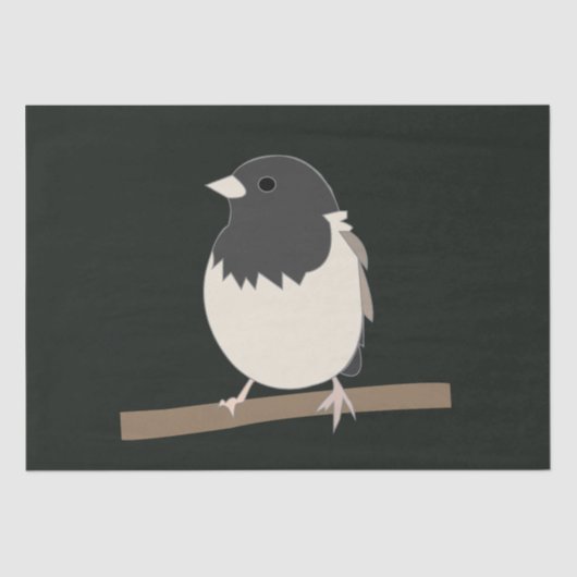 Donkerogige Junco Vogelkunst Tissuepapier (Voorkant)