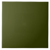 Donkerolijfgroen (vaste kleur) tegeltje (Voorkant)