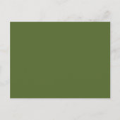 Donkerolive Green Blank Briefkaart (Voorkant)