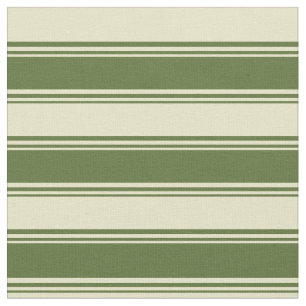 Donkerolive Green en Bleek Goldenrod Pattern Stof