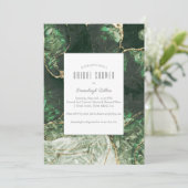 Donkerolive Green Gemstone Vrijgezellenfeest Kaart (Staand voorkant)