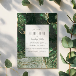 Donkerolive Green Gemstone Vrijgezellenfeest Kaart