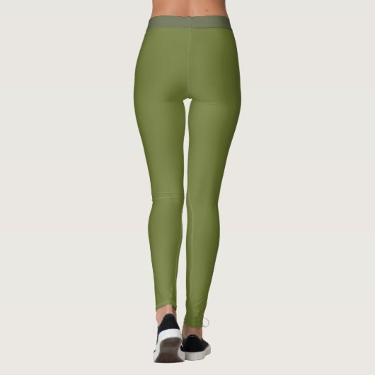 Donkerolive Green Leggings (Achterkant)