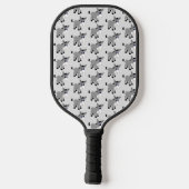 Donkerontwerp op maat pickleball paddle (Achterkant)