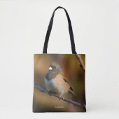 Donkeroogige Junco op een ledemaat Tote Bag (Voorkant)