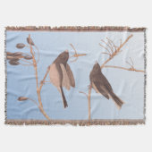 Donkerooige Junco Audubon-sneeuwvogels op de bakaf Deken (Voorkant)