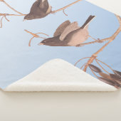 Donkerooige Junco Audubon-sneeuwvogels op de bakaf Sherpa Deken (3/4)