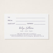 donkeroptische kaart met cadeaukaart (Achterkant)