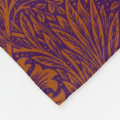   donkeroranje paarse bloemmotief fleece deken (Hoek)