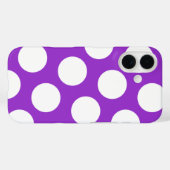 Donkerororrode en witte pooldots Case-Mate iPhone case (Achterkant (horizontaal))