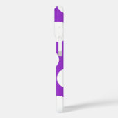 Donkerororrode en witte pooldots Case-Mate iPhone case (Achterkant / Links)