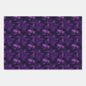 Donkerpaars Abstract Inpakpapier Vel (Voorkant 2)