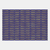 DonkerPaars en goudvormig Inpakpapier Vel (Voorkant 2)