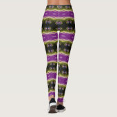 Donkerpaars en groen leggings (Achterkant)