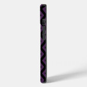 Donkerpaars en zwart diamantpatroon Case-Mate iPhone case (Achterkant / Links)