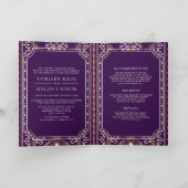 Donkerpaars Geel Ikat All in One Sikh Huwelijk (Binnen)