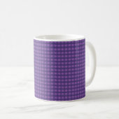 Donkerpaars Gingham Rutpatroon Koffiemok (Voorkant rechts)