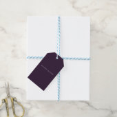 Donkerpaars Minimalistisch Eenvoudig Modern Cadeaulabel (Met Touw)