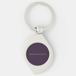 Donkerpaars Minimalistisch Eenvoudig Modern  Sleutelhanger