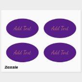 Donkerpaars Ovale Sticker (Vel)