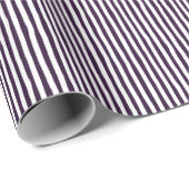Donkerpaars & Witte Scheve Strepen Cadeaupapier (Rol Hoek)