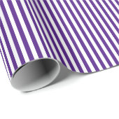 Donkerpaars & Witte Strepen Cadeaupapier (Rol Hoek)