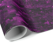 Donkerpaars & Zwart Abstract  Cadeaupapier (Rol Hoek)
