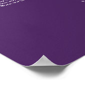 Donkerpaarse 9 Tafel Trouwstoelindeling Poster (Hoek)