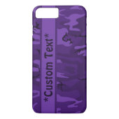 Donkerpaarse Camo met aangepaste tekst Case-Mate iPhone Case (Achterkant)